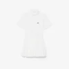 Abito camicia con gonna a pieghe in popeline Abito camicia con gonna a pieghe in popeline