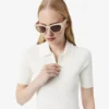 Abito da donna con colletto polo plissettato Abito da donna con colletto polo plissettato
