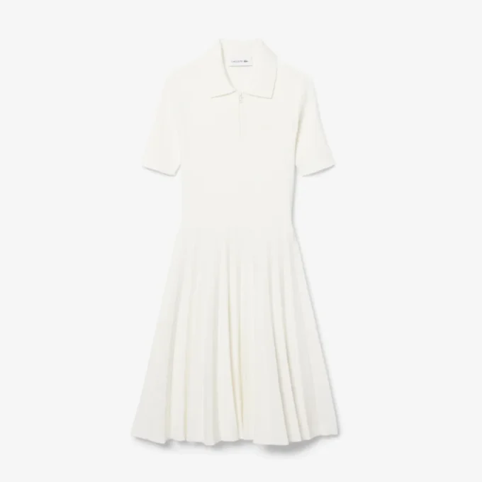 Abito da donna con colletto polo plissettato Abito da donna con colletto polo plissettato