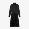 Abito da donna slim fit con collo alto Abito da donna slim fit con collo alto