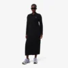 Abito da donna slim fit in cotone a costine con collo a polo Abito da donna slim fit in cotone a costine con collo a polo