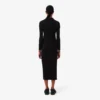 Abito da donna slim fit in cotone a costine con collo a polo Abito da donna slim fit in cotone a costine con collo a polo
