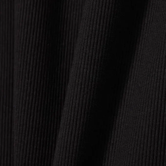 Abito da donna slim fit in cotone a costine con collo a polo Abito da donna slim fit in cotone a costine con collo a polo