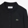 Abito da donna slim fit in cotone a costine con collo a polo Abito da donna slim fit in cotone a costine con collo a polo