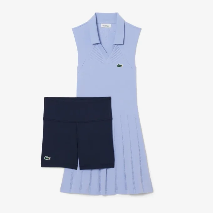 Abito da tennis elasticizzato da donna e pantaloncini Abito da tennis elasticizzato da donna e pantaloncini