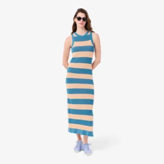 Abito in cotone a righe
