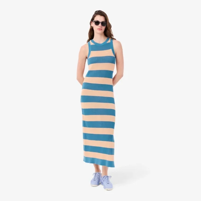 Abito in cotone a righe Abito in cotone a righe