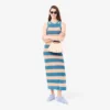 Abito in cotone a righe Abito in cotone a righe