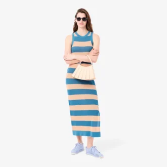 Abito in cotone a righe