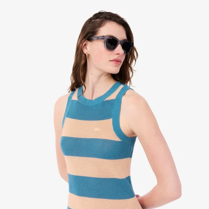 Abito in cotone a righe Abito in cotone a righe