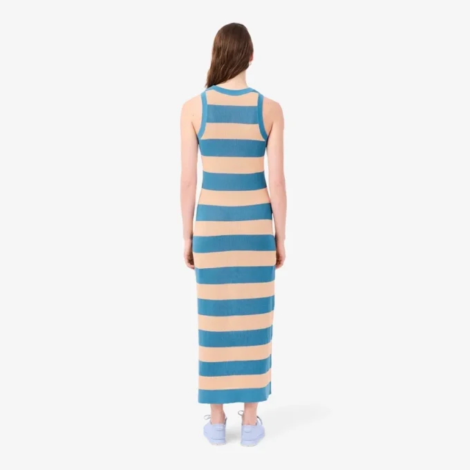 Abito in cotone a righe Abito in cotone a righe