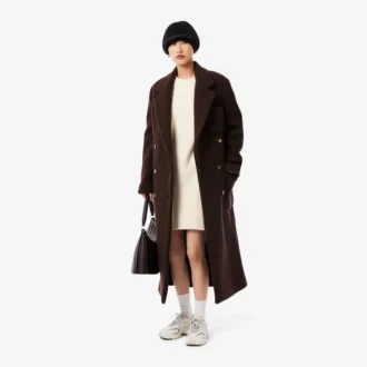 Abito-maglione da donna in lana con effetto patchwork