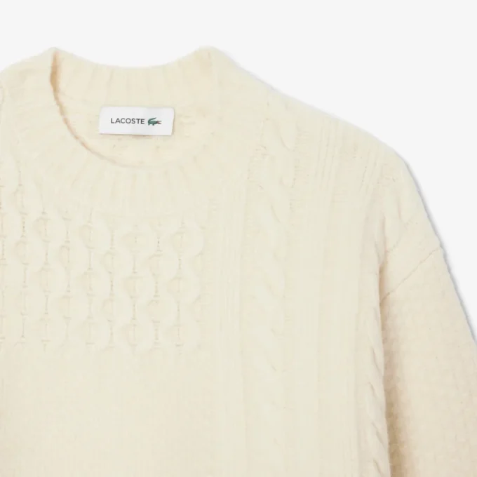 Abito-maglione da donna in lana con effetto patchwork Abito-maglione da donna in lana con effetto patchwork
