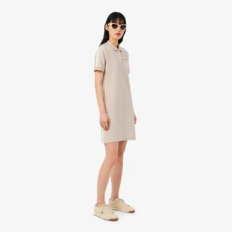 Abito polo da donna slim fit con monogramma