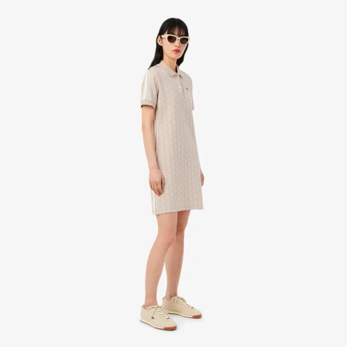 Abito polo da donna slim fit con monogramma Abito polo da donna slim fit con monogramma