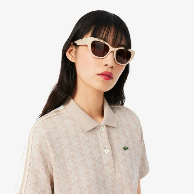 Abito polo da donna slim fit con monogramma Abito polo da donna slim fit con monogramma
