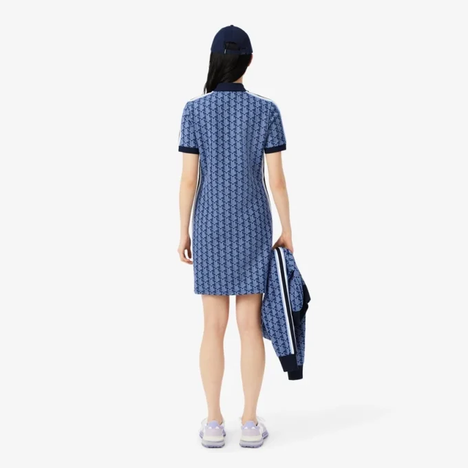 Abito polo da donna slim fit con monogramma Abito polo da donna slim fit con monogramma