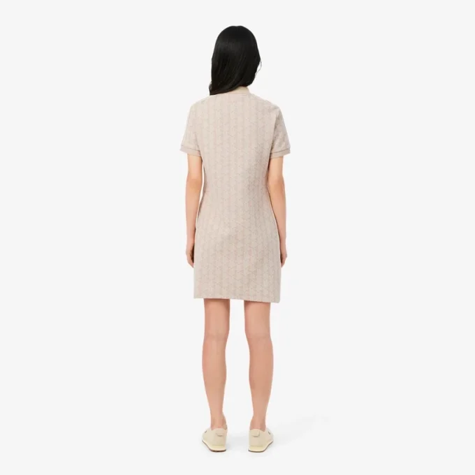 Abito polo da donna slim fit con monogramma Abito polo da donna slim fit con monogramma