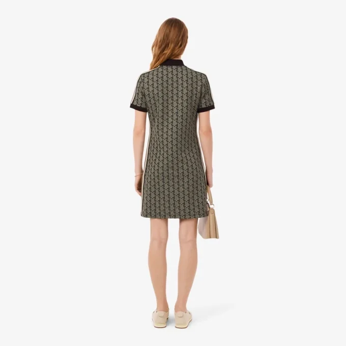 Abito polo da donna slim fit con monogramma Abito polo da donna slim fit con monogramma