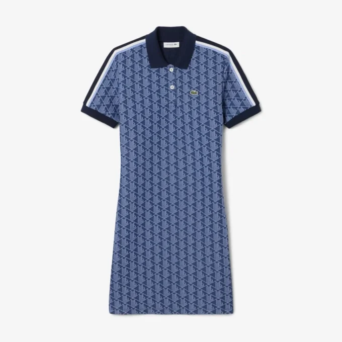 Abito polo da donna slim fit con monogramma Abito polo da donna slim fit con monogramma