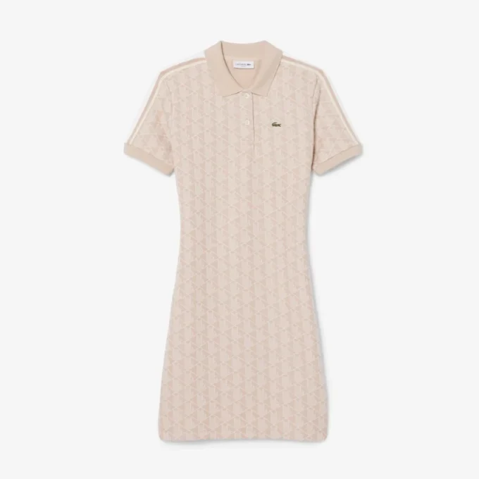 Abito polo da donna slim fit con monogramma Abito polo da donna slim fit con monogramma