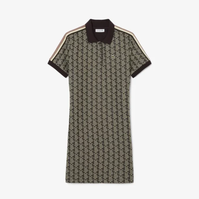 Abito polo da donna slim fit con monogramma Abito polo da donna slim fit con monogramma