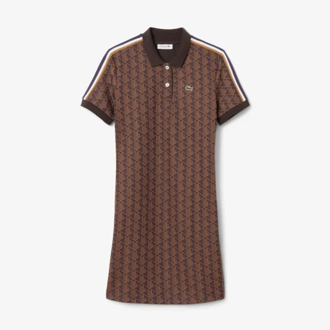 Abito polo da donna slim fit con monogramma Abito polo da donna slim fit con monogramma
