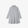 Abito polo in piqué elasticizzato a maniche lunghe per bambini Abito polo in piqué elasticizzato a maniche lunghe per bambini