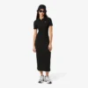 Abito polo lungo da donna in cotone a costine Abito polo lungo da donna in cotone a costine