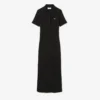 Abito polo lungo da donna in cotone a costine Abito polo lungo da donna in cotone a costine