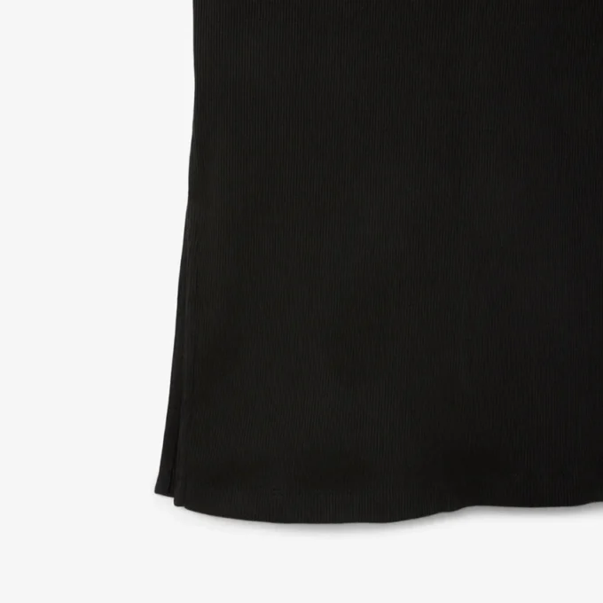 Abito polo lungo da donna in cotone a costine Abito polo lungo da donna in cotone a costine