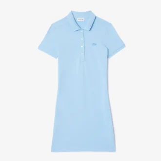 Abito polo mini in piqué elasticizzato slim fit da donna