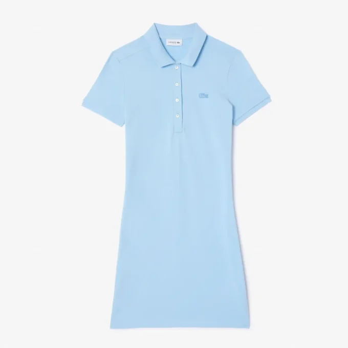 Abito polo mini in piqué elasticizzato slim fit da donna Abito polo mini in piqué elasticizzato slim fit da donna