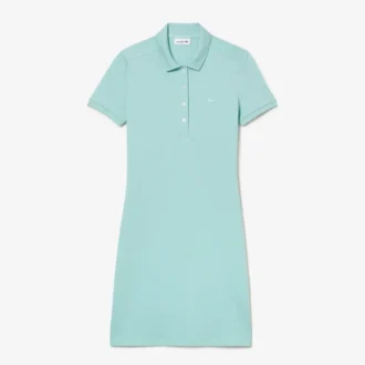 Abito polo mini in piqué elasticizzato slim fit da donna