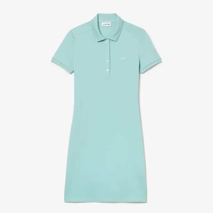 Abito polo mini in piqué elasticizzato slim fit da donna Abito polo mini in piqué elasticizzato slim fit da donna