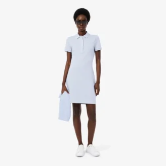 Abito polo mini in piqué elasticizzato slim fit da donna