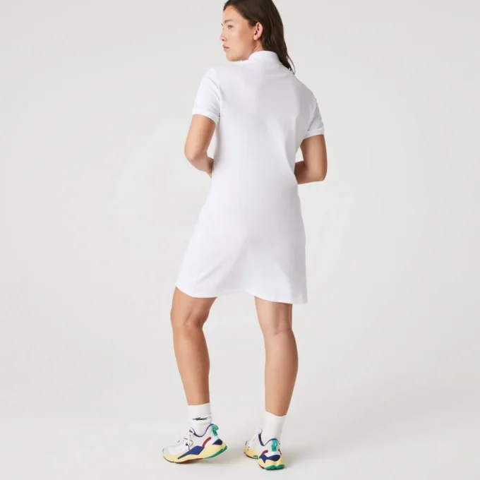 Abito polo mini in piqué elasticizzato slim fit da donna Abito polo mini in piqué elasticizzato slim fit da donna