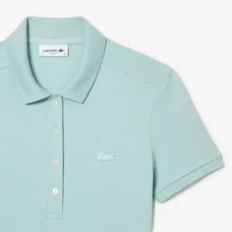 Abito polo mini in piqué elasticizzato slim fit da donna