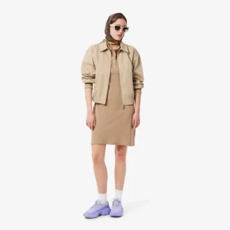 Abito polo mini in piqué elasticizzato slim fit da donna