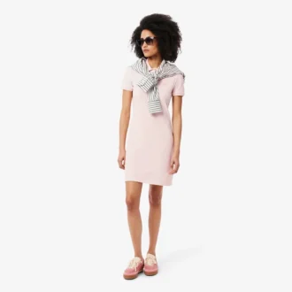 Abito polo mini in piqué elasticizzato slim fit da donna