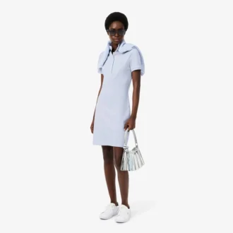Abito polo mini in piqué elasticizzato slim fit da donna