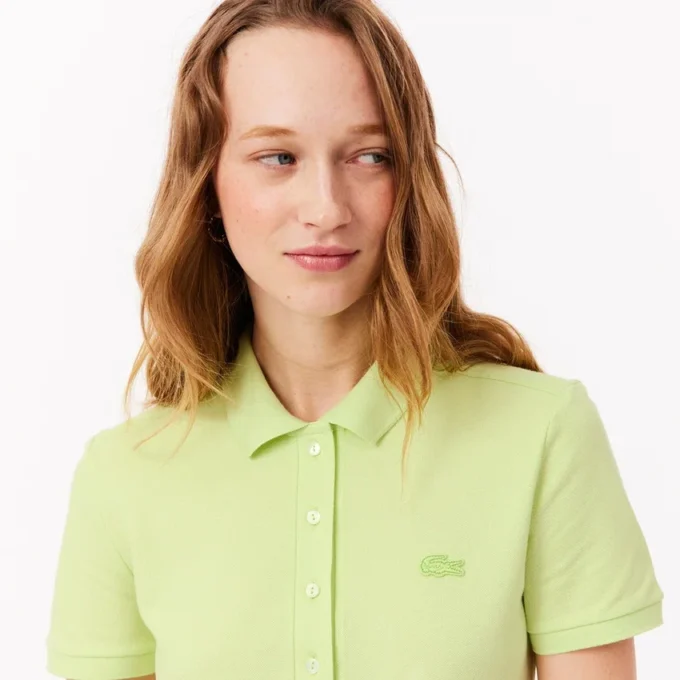 Abito polo mini in piqué elasticizzato slim fit da donna Abito polo mini in piqué elasticizzato slim fit da donna