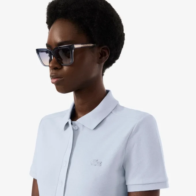 Abito polo mini in piqué elasticizzato slim fit da donna Abito polo mini in piqué elasticizzato slim fit da donna