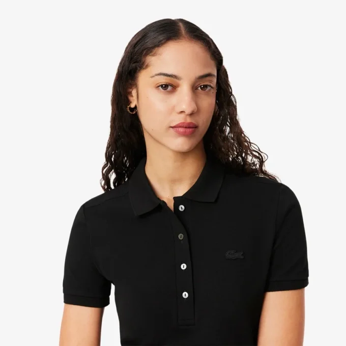 Abito polo mini in piqué elasticizzato slim fit da donna Abito polo mini in piqué elasticizzato slim fit da donna
