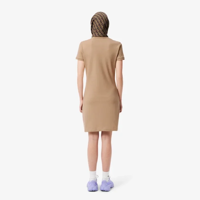 Abito polo mini in piqué elasticizzato slim fit da donna Abito polo mini in piqué elasticizzato slim fit da donna