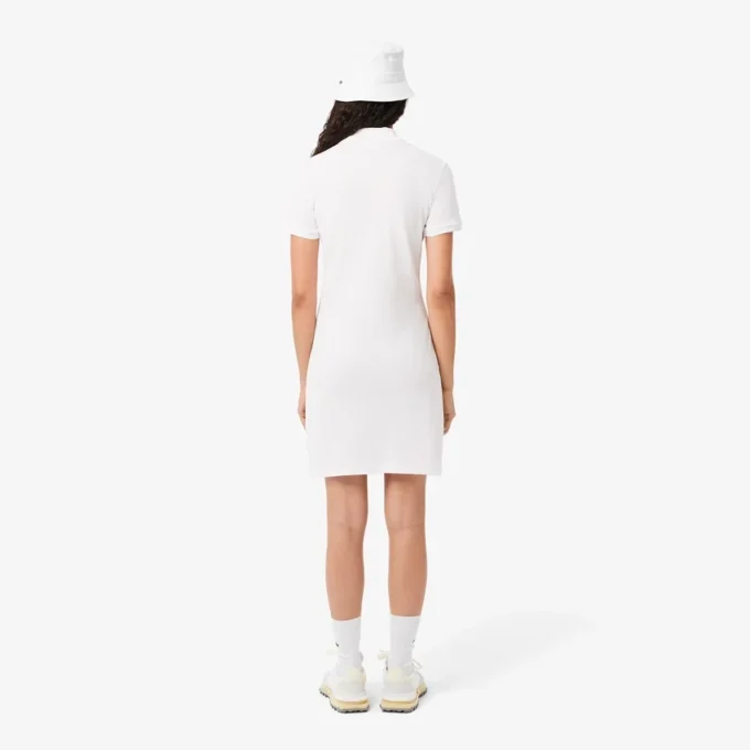 Abito polo mini in piqué elasticizzato slim fit da donna Abito polo mini in piqué elasticizzato slim fit da donna