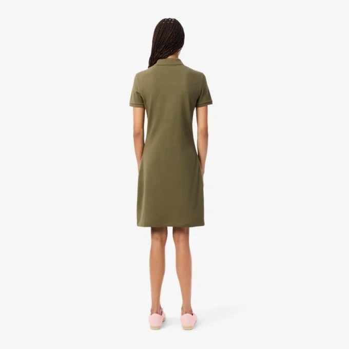 Abito polo mini in piqué elasticizzato slim fit da donna Abito polo mini in piqué elasticizzato slim fit da donna