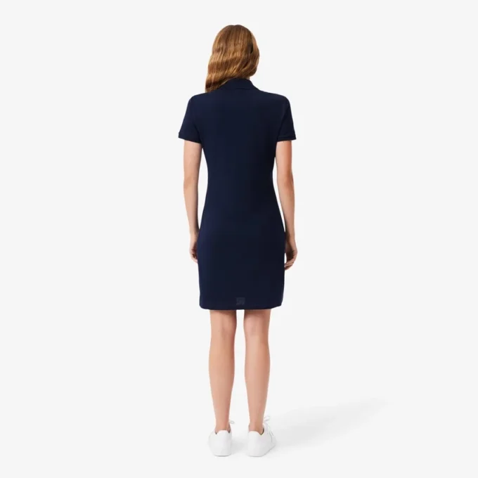 Abito polo mini in piqué elasticizzato slim fit da donna Abito polo mini in piqué elasticizzato slim fit da donna