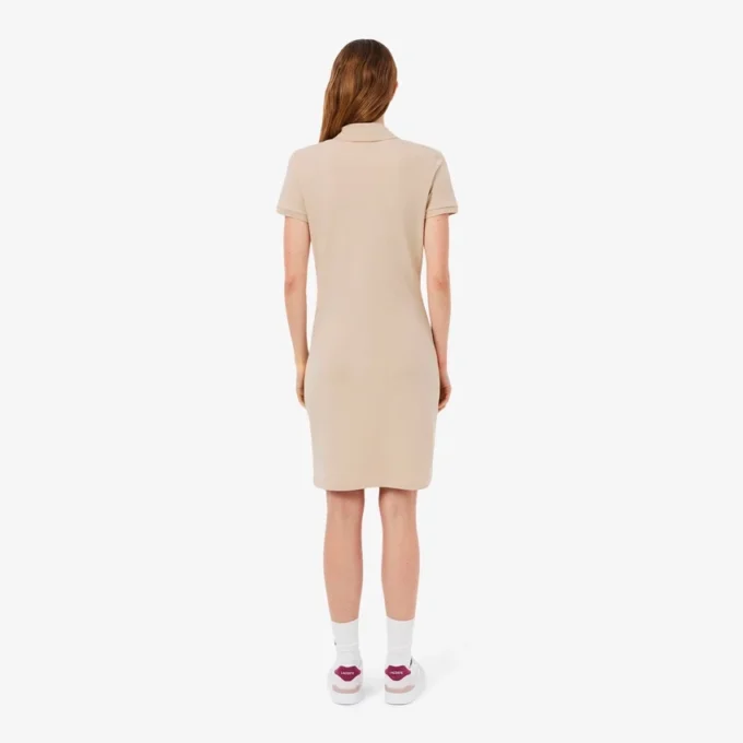 Abito polo mini in piqué elasticizzato slim fit da donna Abito polo mini in piqué elasticizzato slim fit da donna