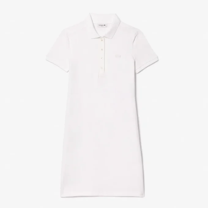 Abito polo mini in piqué elasticizzato slim fit da donna Abito polo mini in piqué elasticizzato slim fit da donna